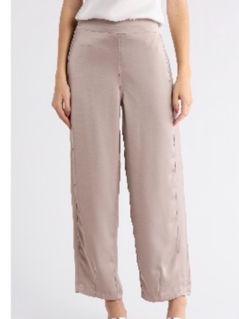 RDI Taupe Satin Barrel Leg pants